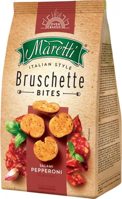 Zdjęcie produktu dla Grzanki Bruschette Maretti o smaku salami i papryki 70 g