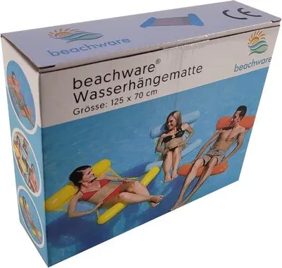 Immagine prodotto di Materasso gonfiabile per adulti e bambini, blu, comodo per sedersi e sdraiarsi in acqua, salvagente a forma di cilindro per le vacanze estive