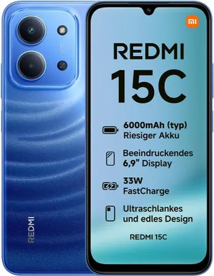 Immagine prodotto di Xiaomi Redmi 15C 4G Smartphone 8/256GB 6.9" 6000mAh Blau