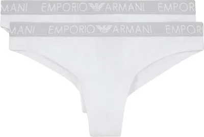 Produktbild von EMPORIO ARMANI Damen Slips Brazilian Briefs (2er Pack) XL Weiß/Weiß