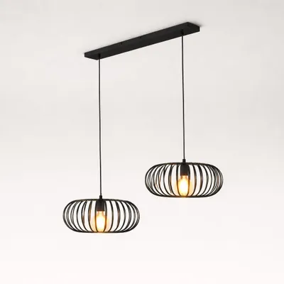 Produktbild von hoftronic LED-Hängeleuchte 60W E27 Fassung Dimmbar Schwarz