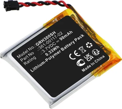Produktbild von CELLONIC 1x Akku für Smartwatch & Fitnessarmband Kompatibel mit Garmin Forerunner 30, 361-00117-02 - (90mAh, 3.7V)