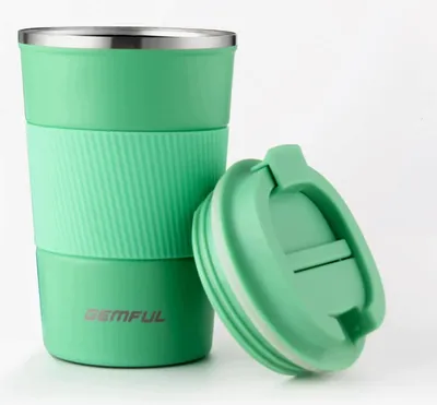 Produktbild von Isolierbecher Thermobecher 1L Edelstahl Doppelwandig Grün