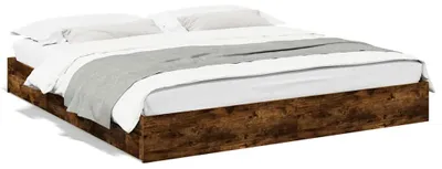 Obrázok produktu pre vidaXL Rám postele so zásuvkami údený dub 200x200cm materiál na báze dreva