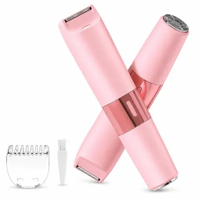 Produktbild von Multifunktions Damen Elektrorasierer Doppelkopf LED Licht USB Aufladung wasserdicht sanfte Haarentfernung Bikini Gesicht Beine Achseln komfortabel NEU