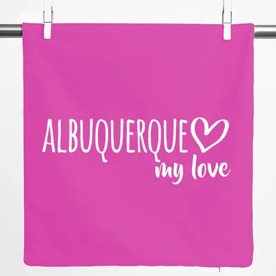Produktbild von Huuraa Kissenbezug Albuquerque my love 40x40cm Fuchsia Baumwolle Dekokissenbezug Geschenkidee