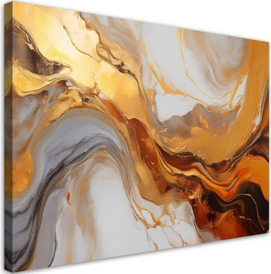 Immagine prodotto di Quadro su tela Texture Oro Rame Astratto 100x70 Feeby Oro quadro da parete pronto per essere appeso