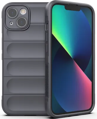 Produktbild von iPhone 13 Hülle, Weich TPU Silikon Stossfest Anti-rutsch Schutzhülle für iPhone 13 Dunkelgrau