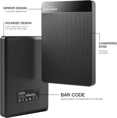 Image de Disque dur externe HD2510, portable, 4 To, USB 3.0, compatible avec PC, Mac, ordinateur portable, Xbox, Xbox One, PS4, noir