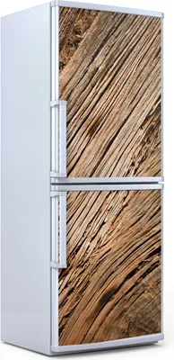 Produktbild von Kühlschrankdekoration 70x180 cm Aufkleber auf dem Kühlschrank - Braunes Holz