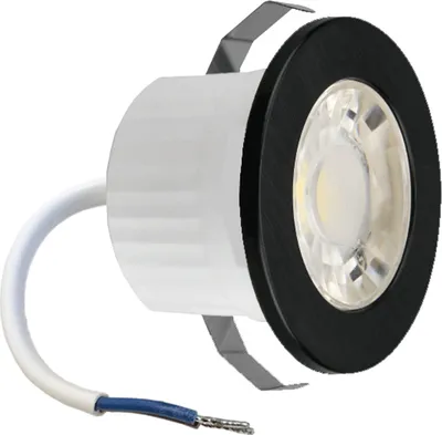 Produktbild von 3w Mini LED Einbauleuchte Einbaustrahler Einbauspot Spot Schwarz 6500K Kaltweiß 240 Lumen Schutzart IP54