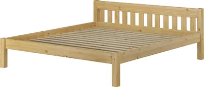 Produktbild von Ehebett Doppelbett 180x200 Massivholzbett Kiefer natur Futonbett Zubehör wählbar V-60.38-18Rollrost inkl.