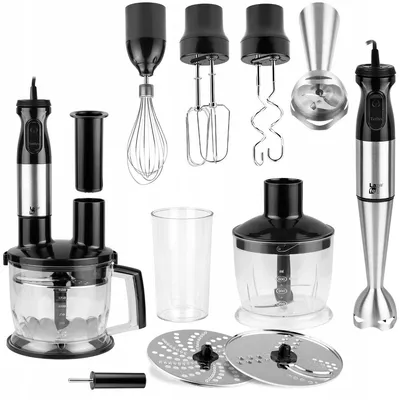 Lafe BZL001 Stabmixer 1000 W mit Küchenmaschine, Zerkleinerer und Turbo