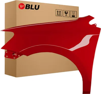 Obrázek produktu pro BLU Blatník náhrada pro VW Volkswagen Polo V 5 6R LY3D Levý Červené TornadoRot | 2009-2017 | Přední | Lakovaný | Připravený k montáži | Pozink