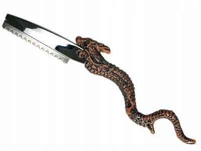 Produktbild von Professioneller Rasiermesser Barber Razor im Drachenbraun-Stil