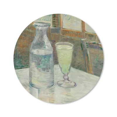Produktbild von MuchoWow® Mauspad Mousepad Couchtisch mit Absinth - Vincent van Gogh 20x20 cm - Mousepads - Maus Mat - Pad - Mausunterlage - Schreibtischmatte