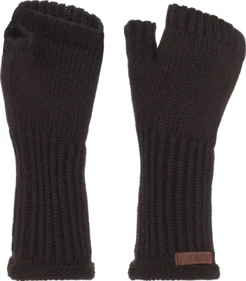 Produktbild von Knit Factory Cleo Handstulpen - Dunkelbraun - One Size