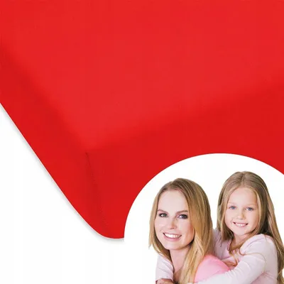 Produktbild von Designpremium Jersey Spannbettlaken Rot 120x200 cm