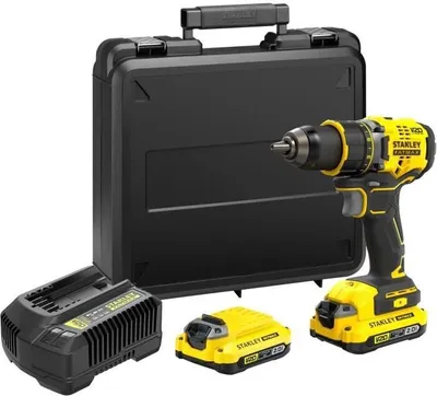 Immagine prodotto di Avvitatore a batteria Stanley Fatmax V20, 18 V, brushless, 80 Nm, 2 batterie da 2 Ah, SFMCD720D2K-QW