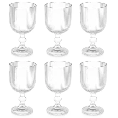 Produktbild von Gestreiftes Wasserglas, 370 ml, 6 Stück