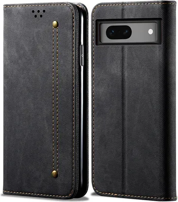 Obrázek produktu pro Google Pixel 7A Pouzdro, Kožené Peněženkové Pouzdro s Magnetickým Uzavíráním a Stojánkem pro Google Pixel 7A černé
