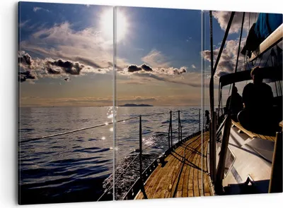 Produktbild von Bild auf Leinwand - Leinwandbild - Kroatien Yacht Segeln Segelboot - 105x70cm - Wand Bild - Wanddeko - Leinwanddruck - Bilder - Kunstdruck - Leinwand bilder - Wandkunst - CE105x70-0426