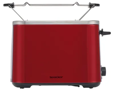 Produktbild von SILVERCREST Doppelschlitz-Toaster Brotröster STE 850 E1 Edelstahl rot