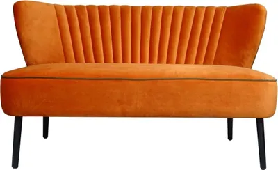 Produktbild von Casa Padrino Luxus Wohnzimmer Sofa Orange 129 x 75 x H. 73,5 cm - Designer Möbel