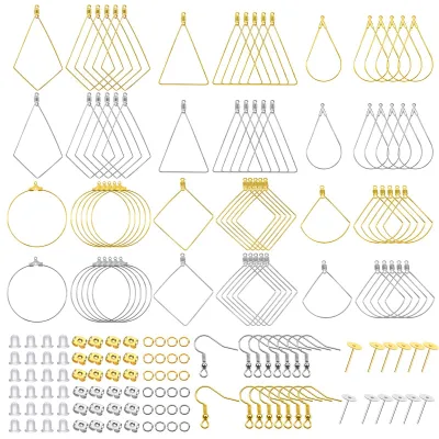 392-teiliges Ohrring-Bastelset, Silber/Gold, DIY-Schmuckzubehör
