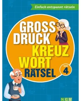 Produktbild von Großdruck Kreuzworträtsel Band 4 - Rätselbuch für Senioren & Rentner mit großer Schrift