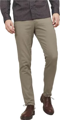 Image de Jack & Jones 12174307, Chino, Adulte, Beige, Coton, Élasthanne, Ne pas blanchir, Ne pas sécher au sèche-linge