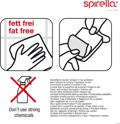 Produktbild von Spirella Duschvorhangklammer - 2 Stück - Weiß Wandfixierung für Duschvorhang zum Kleben Muschel Shell Clip