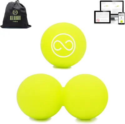 Produktbild von Massagebälle für myofasziale Selbstmassage, Doppel- und Lacrosseball, für Fußreflexzonen, Set von 2