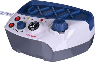 Produktbild von SINGER SHG6201 Dampfbügelstation 850 W 1,2 l Edelstahl-Bügelsohle Schwarz, Blau, Grau