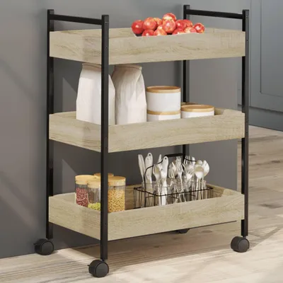Obrázek produktu pro VidaXL 842357, Dub sonoma, Ocel, Dřevo