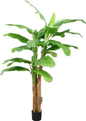 Zdjęcie produktu dla Sztuczne Drzewko Bananowe Z Doniczką, 115 Cm, Zielone Lumarko!