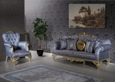 Produktbild von Sofa 3 Sitzer Couch Chesterfield Textil Polster Sofa Moderner Design Neu
