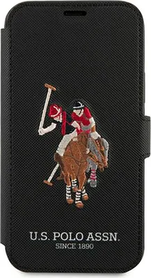 Productafbeelding van Telefoonsleeve U.S. Polo Assn. Embroidery Collection voor iPhone 12 / iPhone 12 Pro - Zwart
