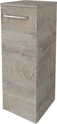 Produktbild von FACKELMANN Midischrank B.STYLE / Badschrank mit gedämpften Scharnieren / Maße (B x H x T): ca. 30,2 x 82,6 x 32 cm / hochwertiger Schrank fürs Bad / Türanschlag Links / Korpus & Front: Grau