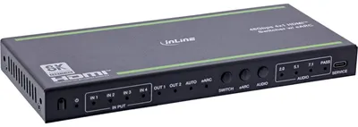 Produktbild von Inline HDMI Switch 4-Fach, HDMI 2.1, 8K@60Hz, 4K@120Hz, mit Fernbedienung