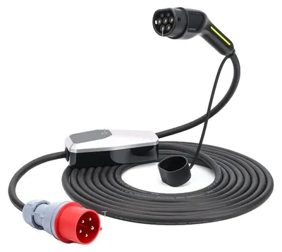 Productafbeelding van Elektrische autolader, 22 kW vermogen, compatibel met laadmodus 2, 10 meter kabel, 22 kW