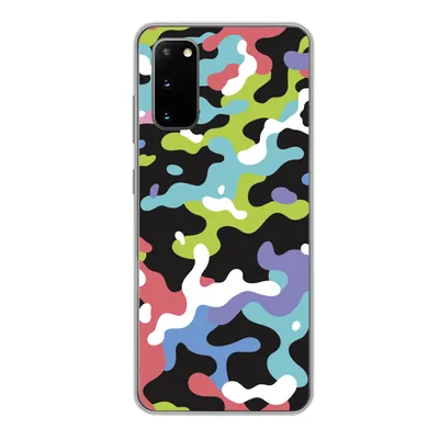 Produktbild von MuchoWow® Handyhülle Schutzhülle Hülle für Samsung Galaxy S20 Buntes Camouflage-Muster Silikon Softcase Handy Hülle - Bild