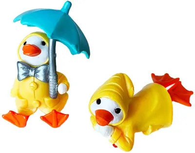 Image de Habarri | Figurine miniature - Figurine pour maison miniature - Joyeux canetons sur la plage - Figurine pour enfants à partir de 3 ans