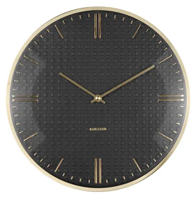 Produktbild von Karlsson - Wanduhr Riqueza - Schwarz - Ø35cm