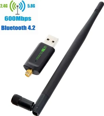 Produktbild von USB Bluetooth WLAN Adapter WiFi Stick 2in1 Dongle AC600 Mbit/s Dual Band 2.4G/5G
