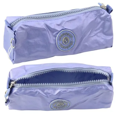 Image de Trousse à crayons pour l'école, compartiment unique, bleu, 21,5 cm