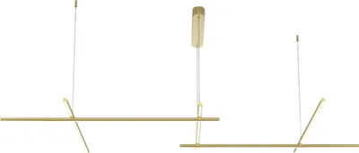 Immagine prodotto di Lampada a sospensione moderna oro a linee intersecate Radiance LED 80W Maytoni