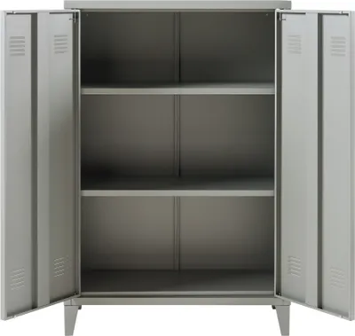 Produktbild von Metallschrank ‘Oripää’ mit 2 Türen 110 x 75 x 33 cm Dunkelgrau
