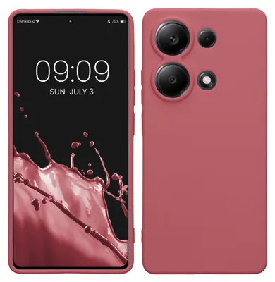 Produktbild von kwmobile Handyhülle für Xiaomi Redmi Note 13 Pro 4G Hülle - weiches Handy Silikon Case - Schutzhülle Cover - Dark Rose