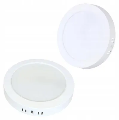 Image de Spot LED Downlight blanc, diffuseur laiteux, 6 W, blanc neutre, 660 lm, plastique, dimensions : 3,1 x 12 x 12 cm, IP20, Ecolight